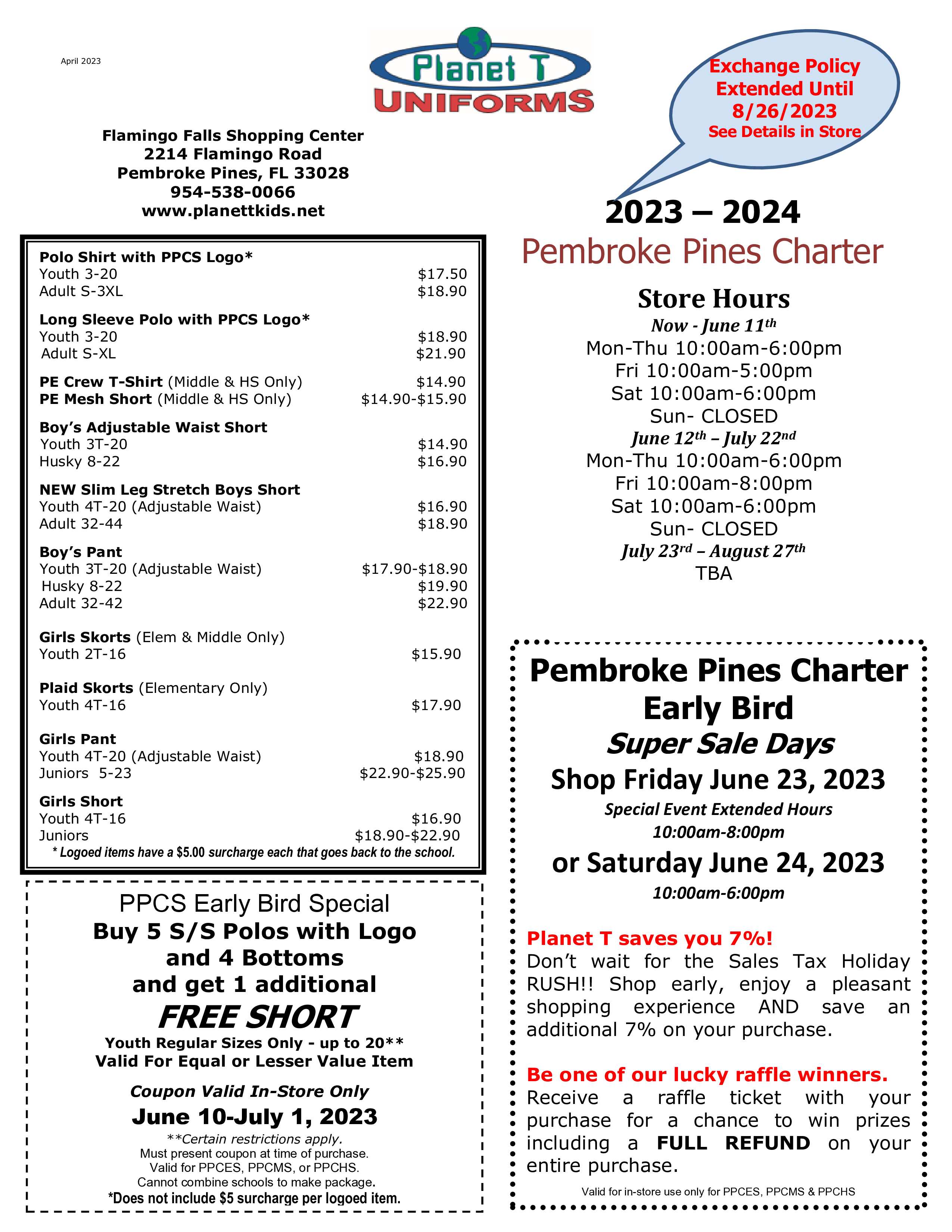 Pembroke Pines Charter 2023